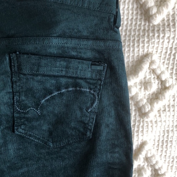 MANGO Basics Emerald Green Mid Rise Skinny Corduroy Pant Size 6 - Picture 7 of 10
